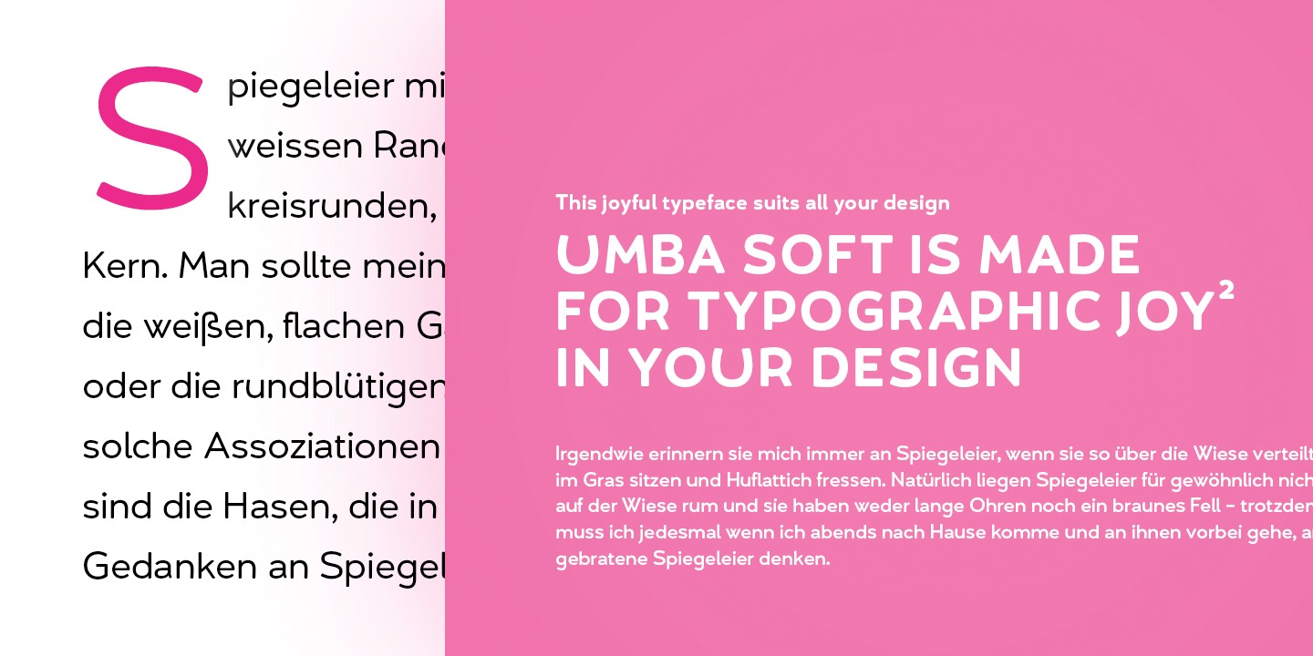 Przykład czcionki Umba Soft Medium Italic